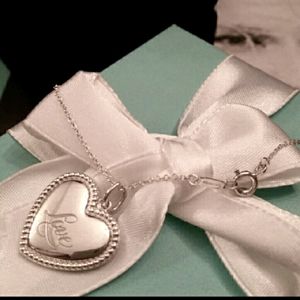 Tiffany & Co. LOVE Beaded Edge Pendant/Necklace